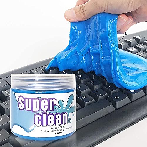 Image of Raxon Innovation Super Clean Magic Gel Cleaner for Keyboard Computer Laptop Remote Control Remove Dust (Blue /Green) ((Pack of 2), (160 gram, Blue))