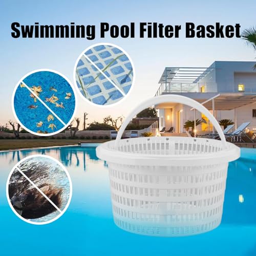 Cesta para skimmer con asa: colador de piscina para eliminar suciedad acumulada 3