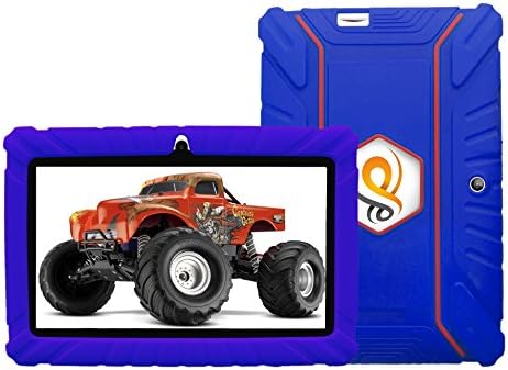 IPS Kids Tablet - Tecwizz 7 Inch Kids Jumbo IPS Tablet PC Bundle (Quad Core, 8GB, HD, Google Android Kitkat 4.4, WiFi Enabled) + Extra Heavy Duty Kid Proof Silicon Case (Blue)