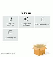 Samsung Galaxy S25 AI Smartphone mit Galaxy AI, 12 GB RAM, 128 GB Speicher, Navy, 3 Jahre Herstellergarantie + Galaxy Watch8 Smartwatch – Ansicht 8