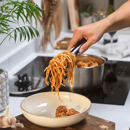 Salter Expert 9” Locking Tongs – Non-Stick Safe, Heat-Resistant Silicone, Dishwasher Safe, for Meat, BBQ, Frying, Serving, Air Fryer, Salad, Buffet, Easy to Clean, Durable