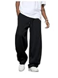 Men's Wide Leg Sweatpants Baggy Double Waisted Streetwear Track Sweat Pants Joggers Casual Work