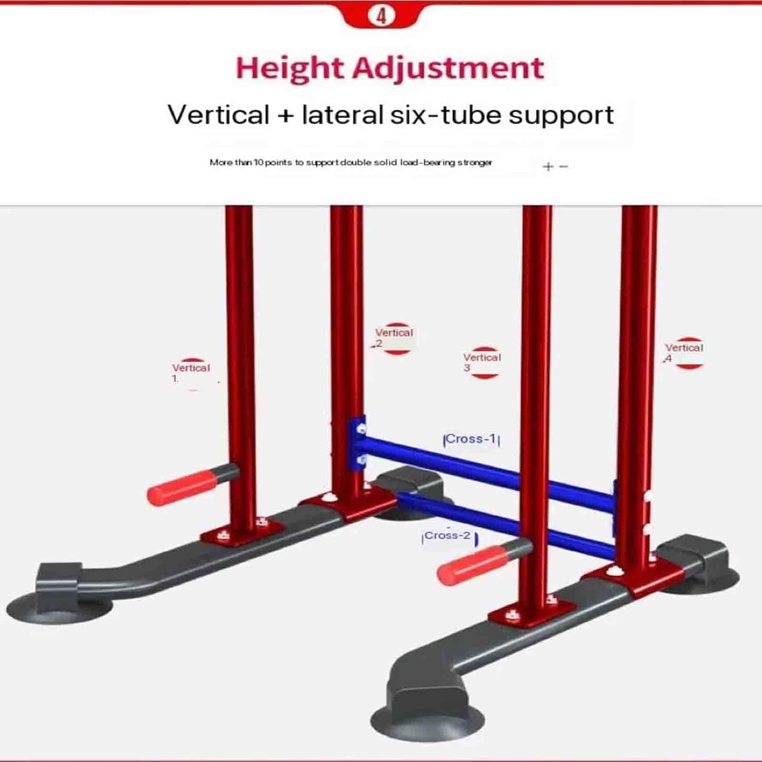Horizontal Bar Home Indoor Pull-up Device Single-bar Double-bar Frame Floor-to-Ceiling Home Fitness Equipment