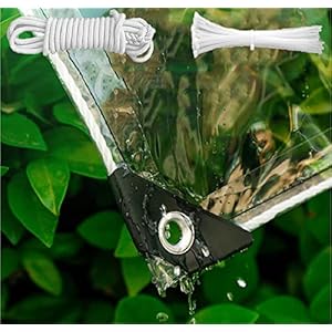 Outdoor Garden Arbour Transparent Tarpaulins (5 x 7.5 m/16.4 x 24.6 ft)