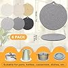 7" Trivets for Hot Dishes, 6 Pack Hot Pads for Kitchen Counter & Dining Table, Heat Resistant | Scratches | Stains Cotton Trivets for Hot Pots and Pans #1