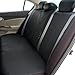 FH Group Full Set Faux Leather Car Seat Covers for Low Back Front Seat Covers, Airbag Compatible, Split Bench Rear Seat, Universal Fit for SUV, Sedan, Black
