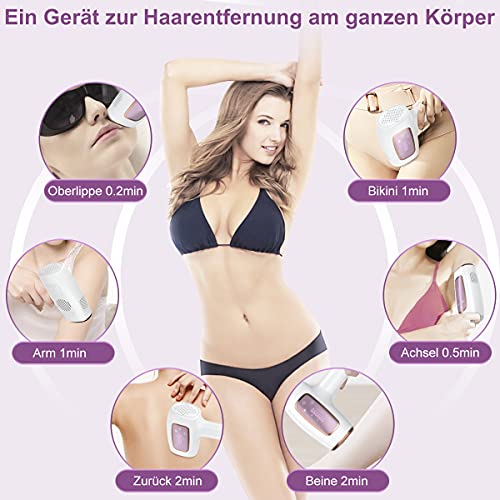 IPL Geräte Haarentfernung Laser Eiskühlsystem, 999.999 Blitze IPL Haarentfernungsgerät für Männer und Frauen, Laser Haarentfernung für Körper und Gesicht, Präzisionsaufsatz, Empfindlichere Bereiche - Image 7