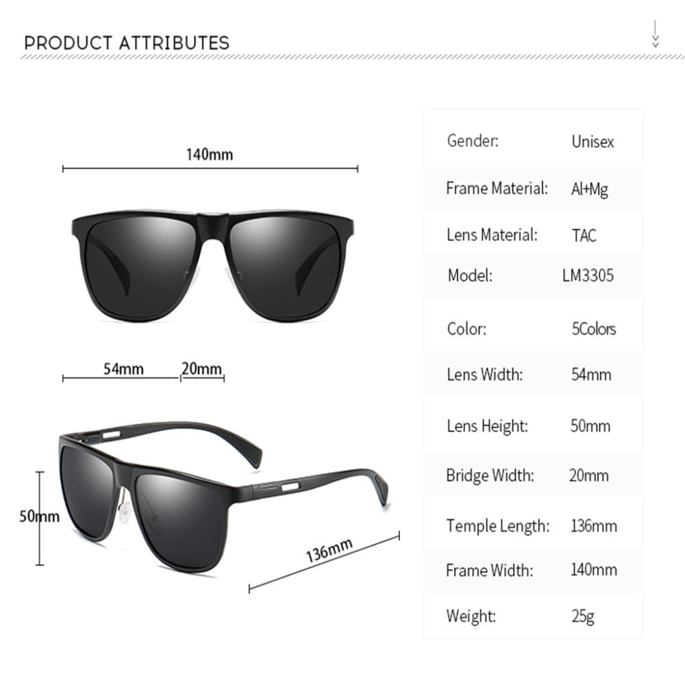 Męskie spolaryzowane okulary przeciwsłoneczne stop UV400 klasyczne okulary przeciwsłoneczne kwadratowe oprawki do okularów wędkarstwo plaża Outdoor Sport męskie okulary z daszkiem