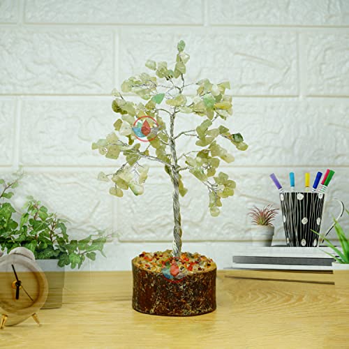 Image of REMEDYWALA Charged Energized Green Aventurine Crystal Tree for Reiki Healing, Stone Tree Showpiece for Good Luck Home Decor, Green Aventurine Tree 150 Beads