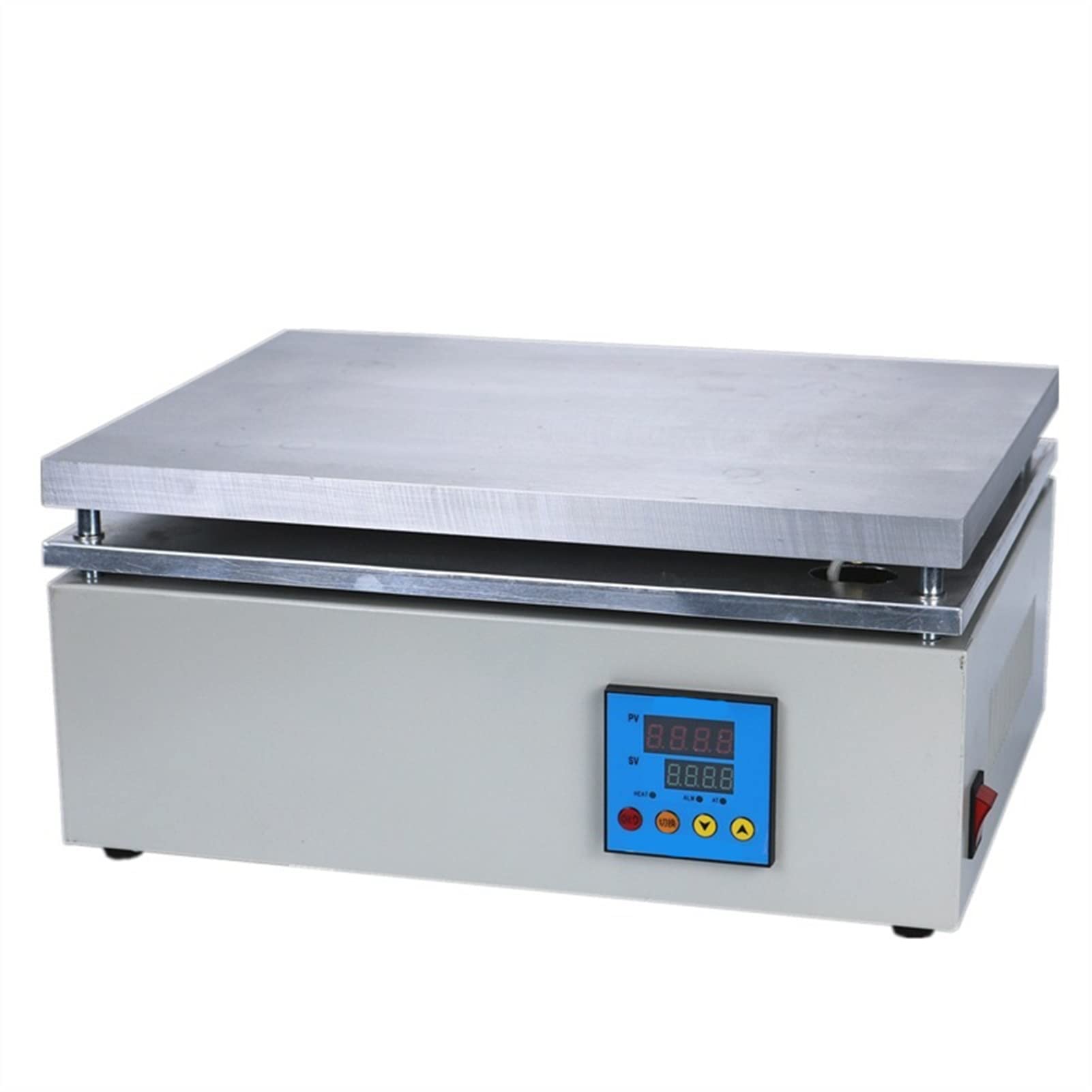 Kochplatte, Labor Vorheizplattform Intelligente Digitale Anzeige Temperaturregelung Edelstahl Elektrische Heizplatte Elektrische Heizung Konstant Temperatur Heizungsplatte(200x140mm)