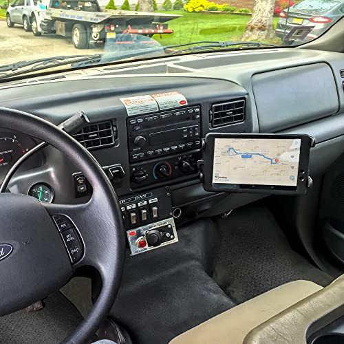 Arkon Mounts Heavy-Duty Drill Base Tablet Mount, Adjustable, 360 Degree Positioning, Low Vibration Spring-Loaded Amps Tablet Holder Fits All 7”-18” Tablets (Ipad, Samsung) Tabrmamps #TOP3