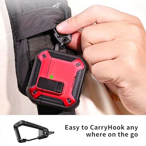 Image of RFUNGUANGO for AirPods 5 /4 Case (2026 /2024) with Lock, Red