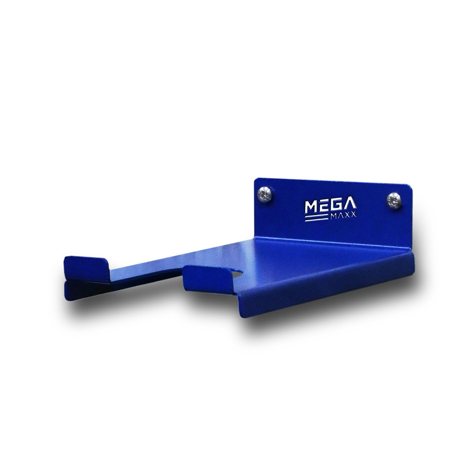 MegaMaxx UK Wall Mount Tape Gun Holder – Cobalt Blue Finish – Single Slot Steel Rack for Sellotape, Parcel Packing & Warehouse Use – Ideal for Workbenches, Offices & Dispatch Stations – UK Made