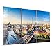 Produktbild DEQORI Glasbilder Acrylglas | Motiv Berlin aus der Luft | horizontal 3-teilig 150x100 cm | große XXL Deko | Wandbilder für Wohnzimmer, Schlafzimmer, Flur & Küche | moderne Wanddeko
