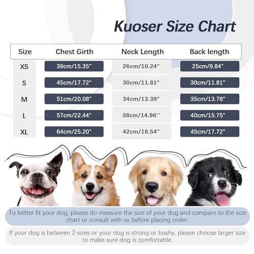 Kuoser Fleece Dog Jumper Warm Dog Pajamas, Thermal Sweatshirt Dogs Pullover Turtleneck for Small Medium Dogs - Image 2