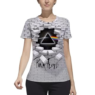 NMNMNM Pink Floyd T-Shirt Homme Mur Créatif Pink Floyd Impression 3D Manches Courtes Col Rond Couple Hauts Homme Et… - Les Beatles, Paul McCartney, John Lennon, RIngo Starr, George Harrison NMNMNM Pink Floyd T-Shirt Homme Mur Créatif Pink Floyd Impression 3D Manches Courtes Col Rond Couple Hauts Homme Et… – Image 4