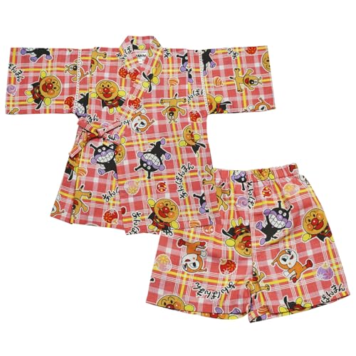 [バンダイ] クラシック ta9818 夏物 アンパンマン 甚平スーツ 祭 和柄 ベビー ピンク
