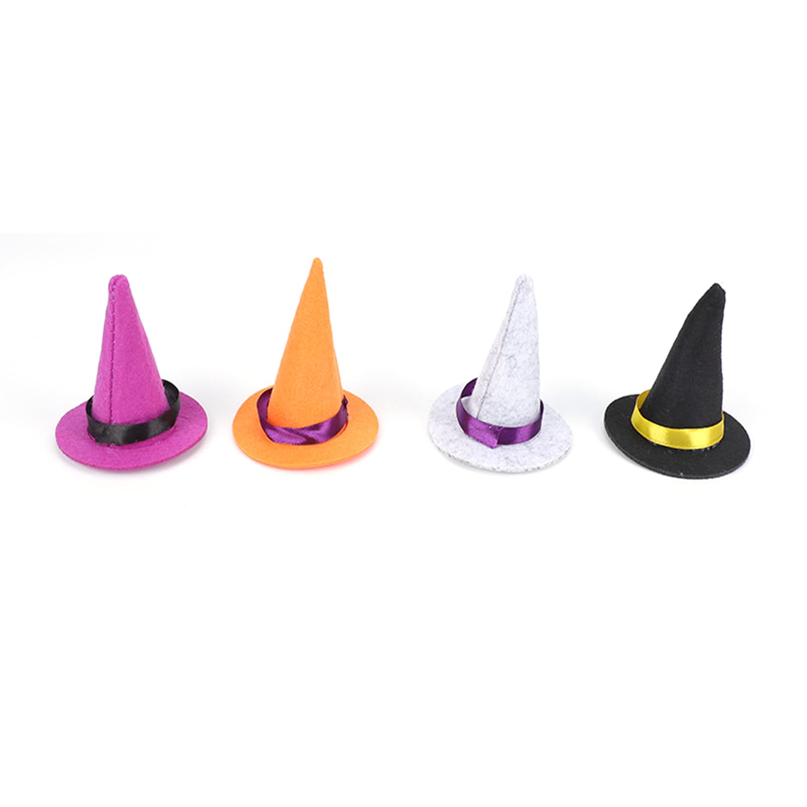 12 Mini Chapeaux De Sorcière En Feutre - Déco Halloween, Bouteilles De Vin, DIY