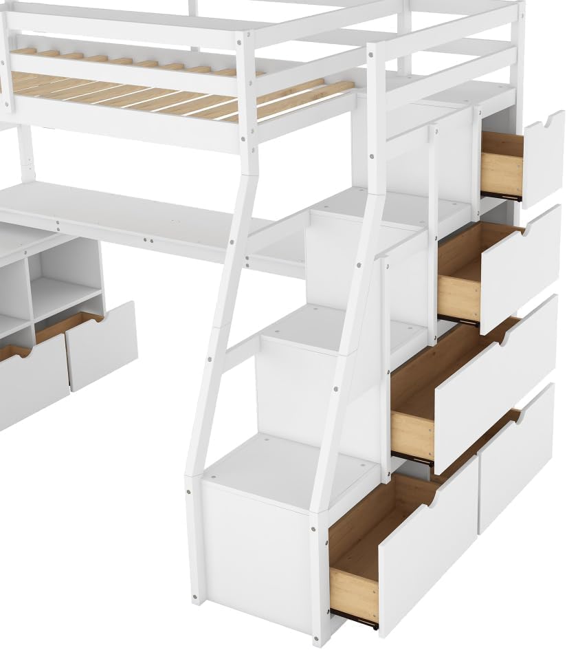Буйны план view of the staircase unit with four pull-out drawers, showing the storage capacity.