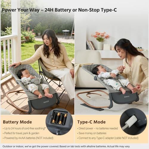 Baby Rocker and Swing with Bluetooth