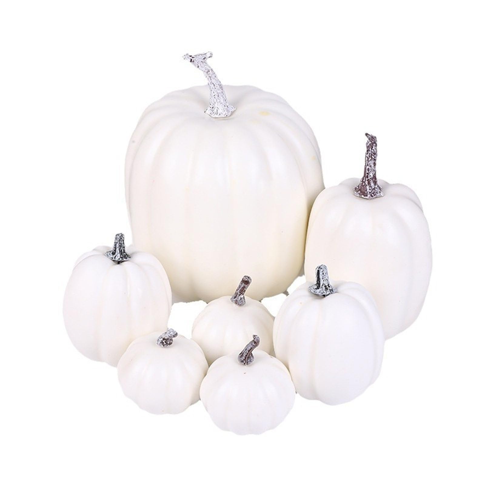 YROHGKPN 7pcs / set Artificial Pumpkin Ornaments Home Thanksgiving Party Decors Halloween Creative Artificial Pumpkin Decorations for Livingrooms for Modern Offices for Shelves