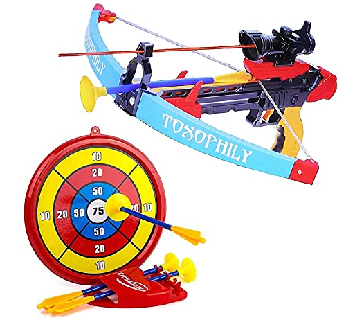 Image of Cable World Crossbow Arrow Archery Gun Toy Bow and Arrow Shooting for Kids with Target Board and Laser Light