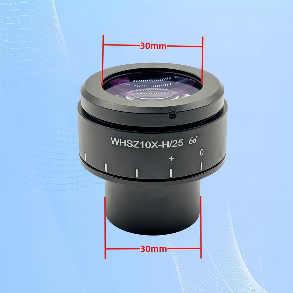 ステレオ用バイノキュラー・トライノキュラー対応 30mm直径 WHSZ10X-H/25 ワイドフィールド顕微鏡接眼レンズ 調整可能