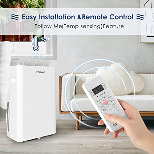 Image of EUHOMY Portable Air Conditioners 11,000 Btu, 4 in 1 Portable Cooling AC with Heat, Dehumidifier, Fan Modes, Quiet Stand-up AC with 46dB Low Noise & Sleep Mode for Bedrooms, room up to 550 Sq.Ft