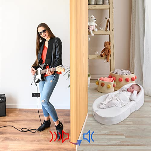 2 Stücke Türdichtung Zugluftstopper Für Türen, Tür Zugluftstopper & Türdichtung Selbstklebend, Schalldichter Türschutz Für Türen, Bürstendichtung & Door Seal, Türdichtung Unten, 4.3 x 100cm, 2M Weiß