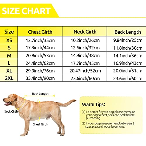 Sawmong Fleece Dog Winter Coat, Thicken Dog Hoodie With Detachable Hood Plaid Pet Jacket Sweatershirt Warm Outfit For Small Medium Large Dogs (Large, Yellow) #TOP4