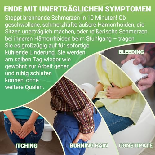 yimimde Natürliche Hämorrhoiden Behandlung für innere & äußere Hämorrhoiden | Schnelle Linderung von Brennen, Schwellungen & Fissuren – Mit Aloe Vera, Vitamin E & Pflanzenextrakten 10g