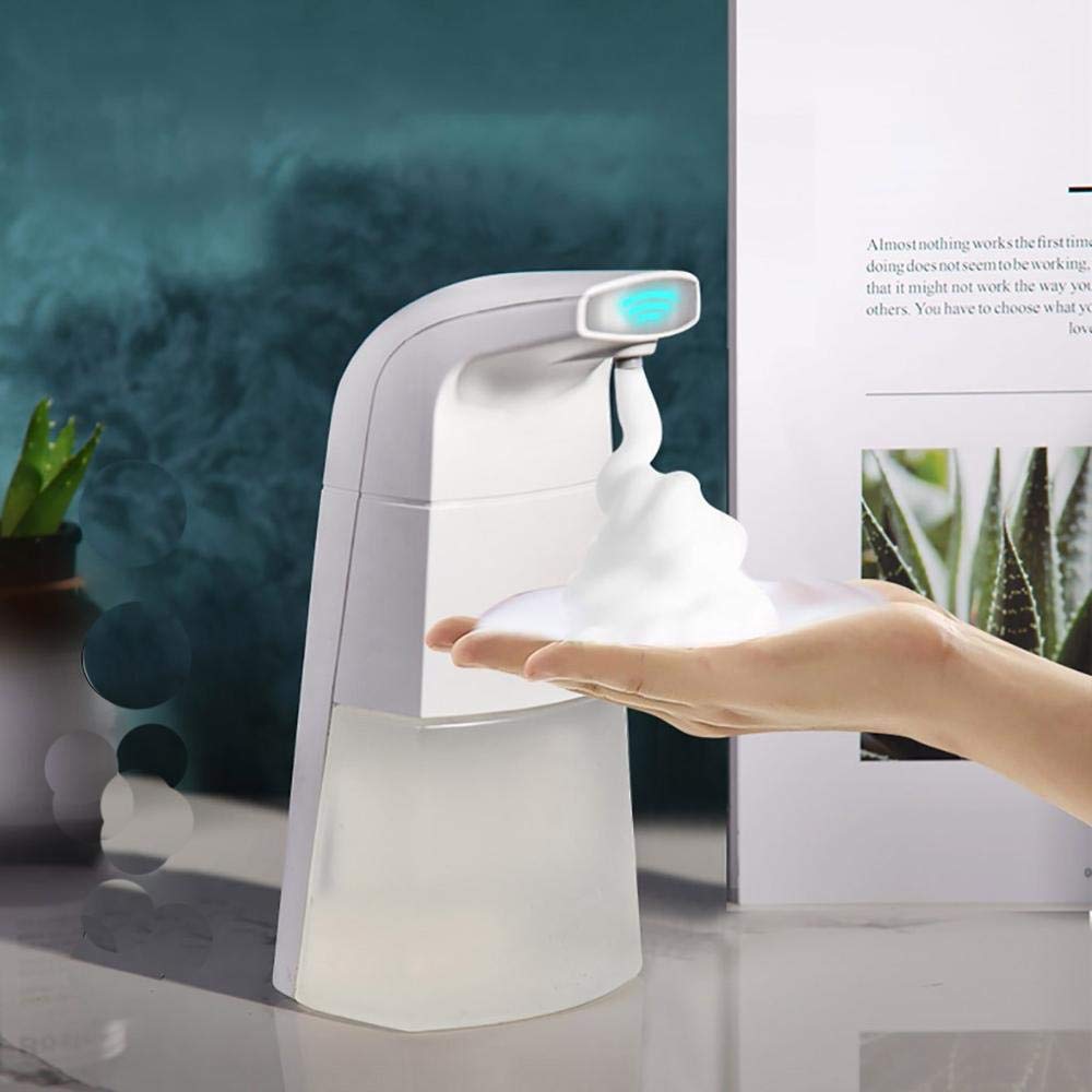 Dispenser Automatico di Sapone in Schiuma per Sensori 250ml Dispenser di Sapone in Schiuma A Induzione Intelligente Senza Contatto Bianca