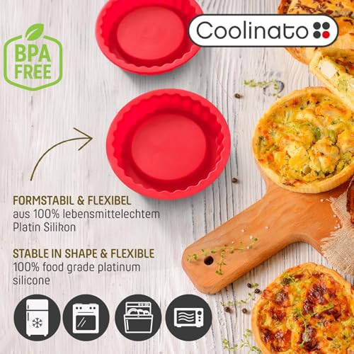 Kuchenform Coolinato Silikon Backform Tarteform 5er Set Rot