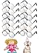 Small Doll Glasses Metal Wire Rim Clear Lens Eyewear Fabric Doll Dress up Eyeglasses Classic Retro Mini Sunglasses for Crafts Sunglasses for Dolls Pets Costume Cosplay (6 Pair)