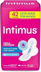 Intimus Absorvente Externo Tripla Proteção Cobertura Suave Com Abas - 42 un