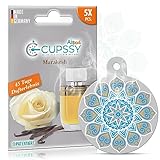 Cupssy® AirPad | Marrakech | Ambientador de fragancia de Perfume, portador de Perfume, fragancia de árbol, fragancia para el hogar | neutraliza los malos olores | Conjunto de 5