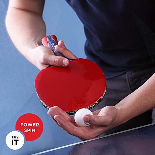 Ping Pong Paddle With Killer Spin + Case For Free - Professional Table Tennis Racket For Beginner And Advanced Players - Improve Your Ping Pong Skills With Jt Ping Pong Paddle Set (Red) #TOP6