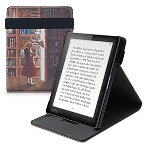 kwmobile hoes compatibel met Kobo Aura Edition 1 – Hoesje voor ereader in meerkleurig – Magische Bibliotheek