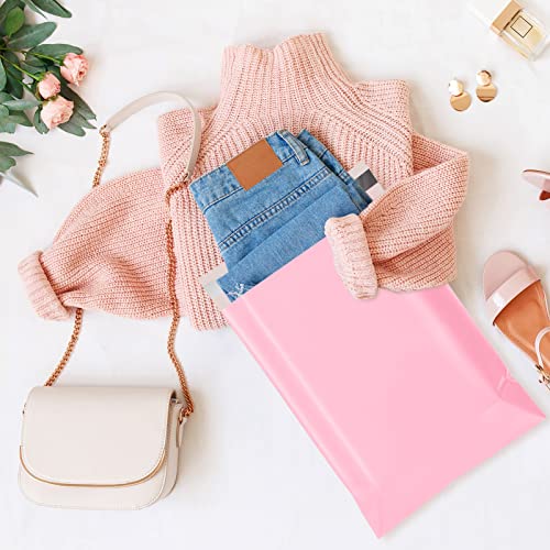 Image of Metronic Poly Mailers 12x15.5 100 Pack, Self Seal Shipping Bags for Clothes | Strong Adhesive Waterproof Tear-resistant Mailing Envelopes, Packaging Bags for Boutiques, Small Business, Light Pink