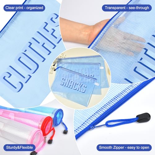 Image of 3pcs Hospital Bag Organizing Pouches for Labor and Delivery, Maternity Essentials Diaper Bag Organizer for Mom Travel (Blue, Large)