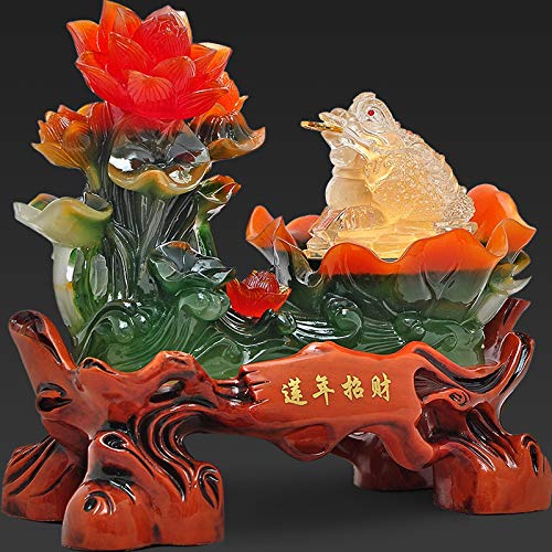 Crapaud Feng Shui doré pour harmoniser l'espace de bureau