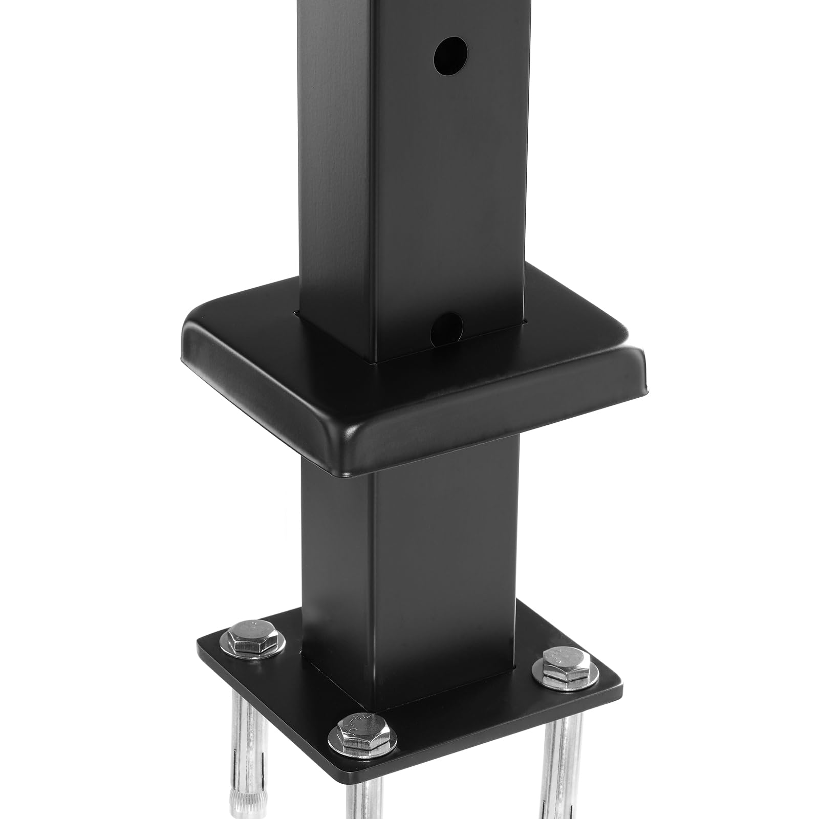 VEVOR Poste de Barandilla de Cable, 4 PCS Postes de Barandilla 91,4 x 2,5 x 5 cm Poste de Riel de Cable de Acero Inoxidable SUS304 con Soporte Horizontal y Curvo, Negro, 4JZLGZXHS914UUOI6001V0