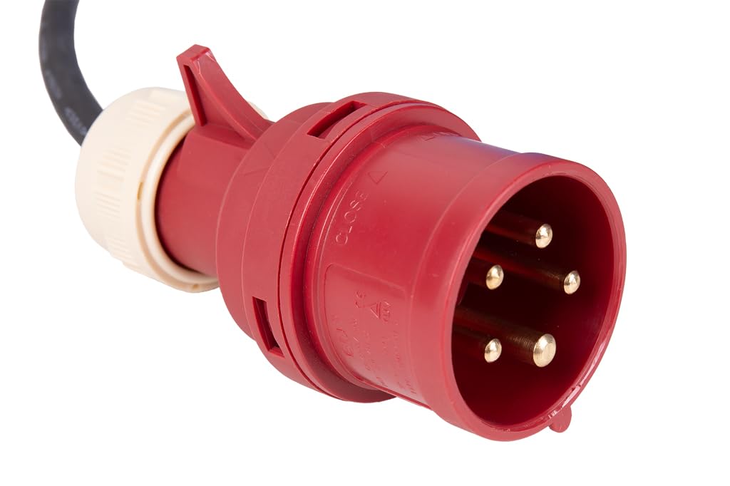 Cofan Grzejnik przemysłowy 5000 W | 3 poziomy mocy | Regulowany termostat | Funkcja wentylatora | Gniazdo trójfazowe (5 pinów) | Nadaje się do użytku przemysłowego