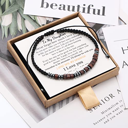 Image of JoycuFF Inspirational ๐๐จ๐ซ๐ฌ๐ ๐๐จ๐๐ ๐๐ซ๐๐๐๐ฅ๐๐ญ ๐๐จ๐ซ ๐๐จ๐ฆ๐๐ง Secret Message Wood Beads with Cord Jewelry Birthday Mother's Day ๐๐ข๐๐ญ ๐๐จ๐ซ ๐๐๐ซ Mother Grandmother