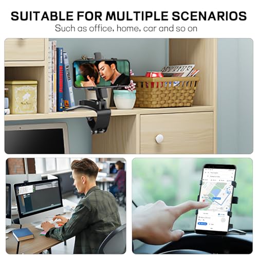 Wogomz Suporte universal de clipe de telefone de carro para painel, suporte de celular multifunciona