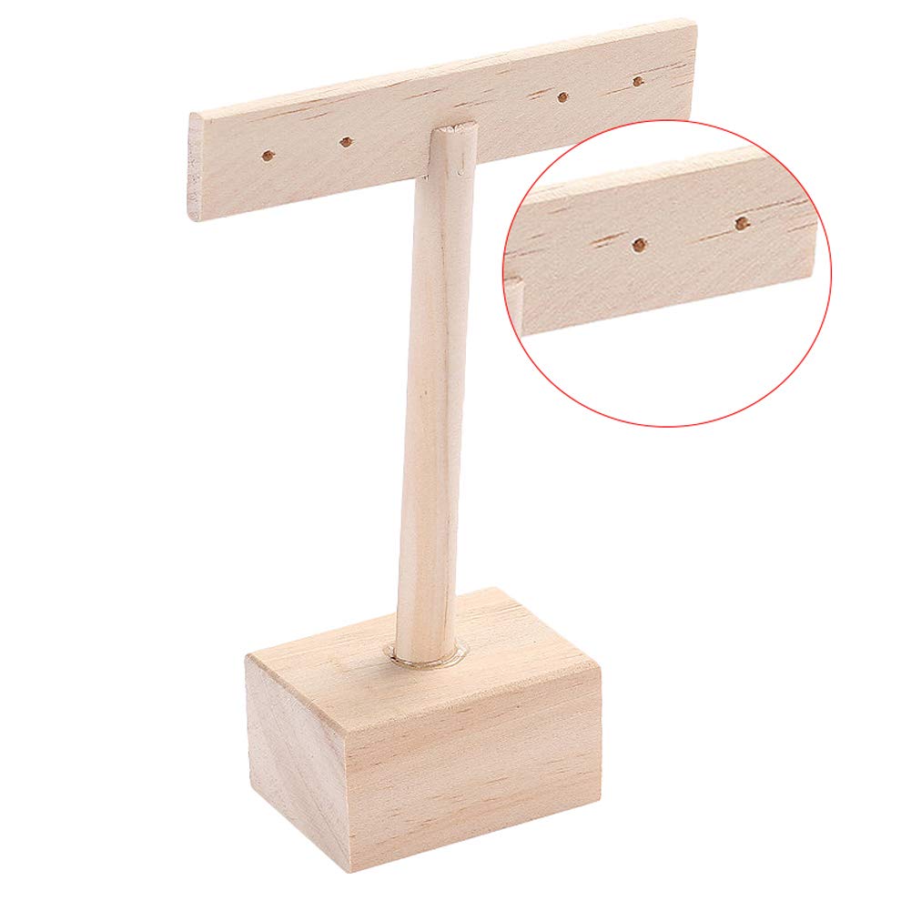 Expositor de Pendientes de Madera en Forma de T para Joyas