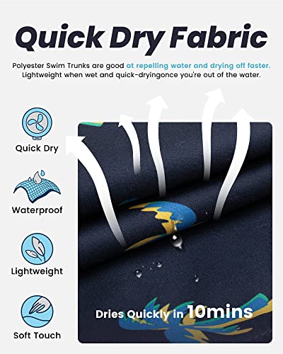 Image of maamgic Mens Swim Trunks Quick Dry Swim Shorts with Mesh Lining Funny Swimwear Bathing Suits 7inch