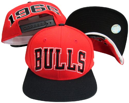 Gorra Snapback Ajustable Rojo y Negro Chicago Bulls