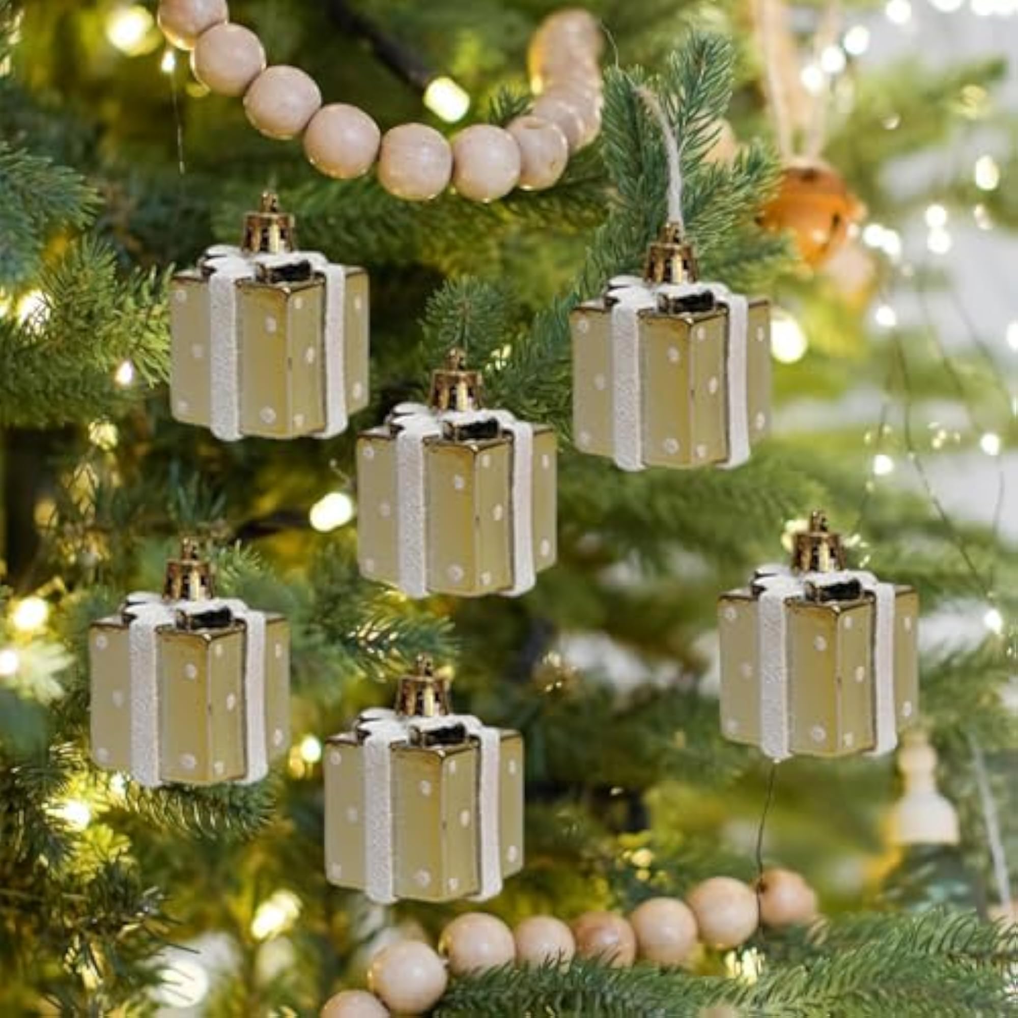 6X Gift Box Hanging Ornaments for Christmas Tree Decoration