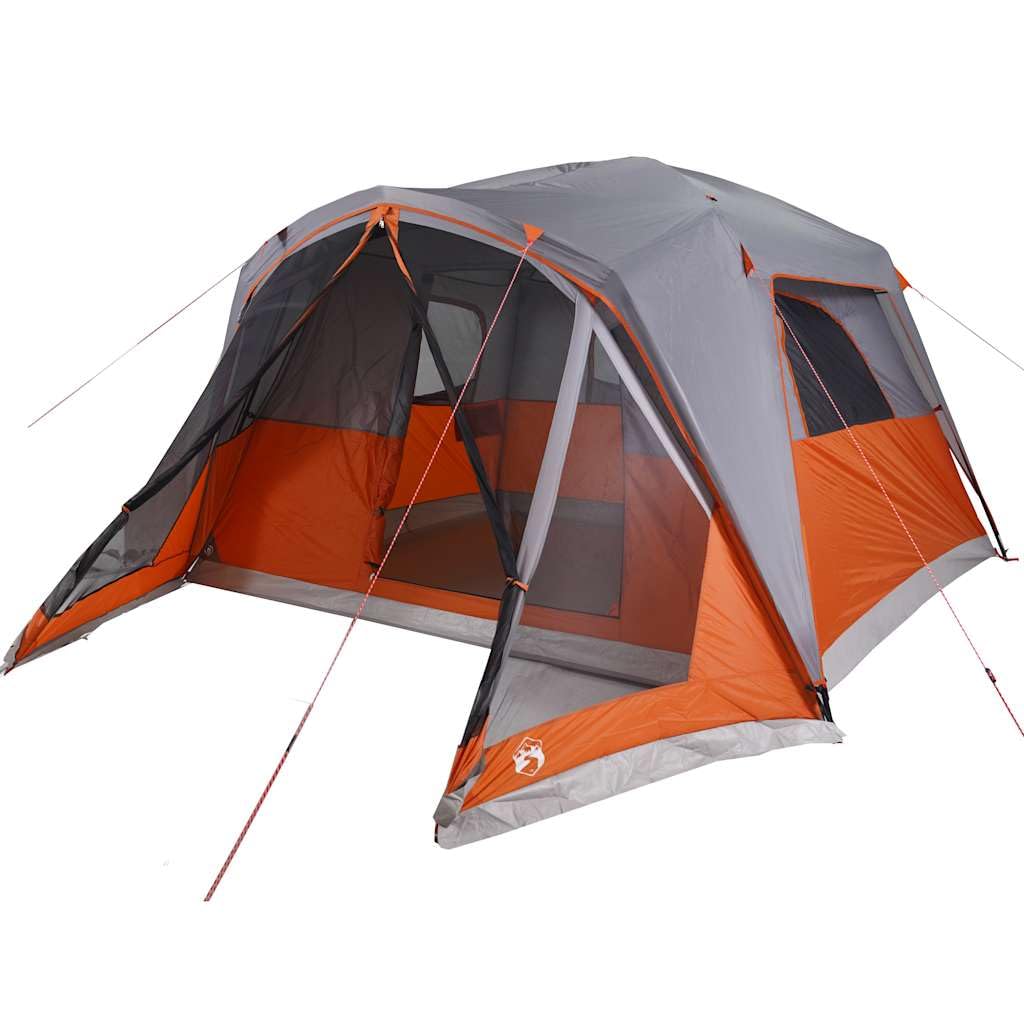 Tenda da campeggio con tenda per 4 persone verde impermeabile e pareti a rete per una buona ventilazione